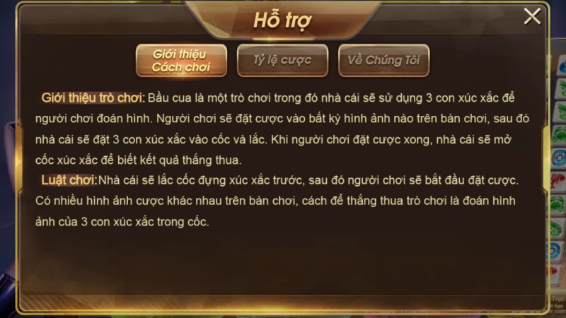 Luật đặt cược bầu cua GI8