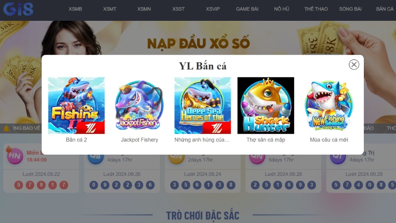 Sản phẩm bắn cá GI8 tại YL