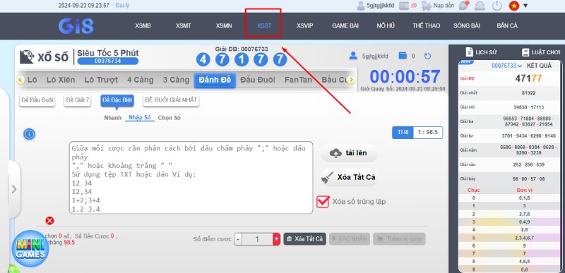 Sảnh xổ số siêu tốc GI8 hấp dẫn người chơi