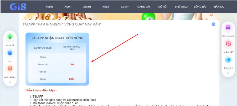 Tải app GI8 nhận ưu đãi lớn