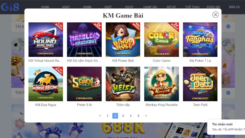 Poker GI8 có ở sảnh Live Casino và cả Game bài